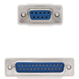 Nanocable Cable Serie Modem DB9 Hembra a DB25 Macho 1.80 Metros Beige